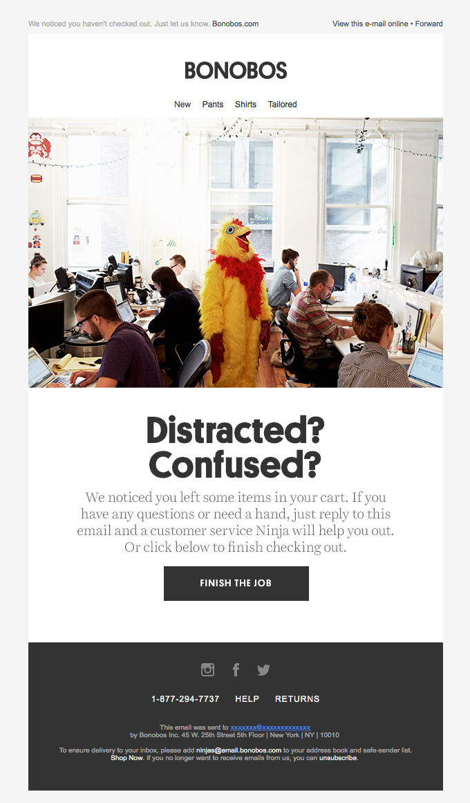Bonobos’s email design