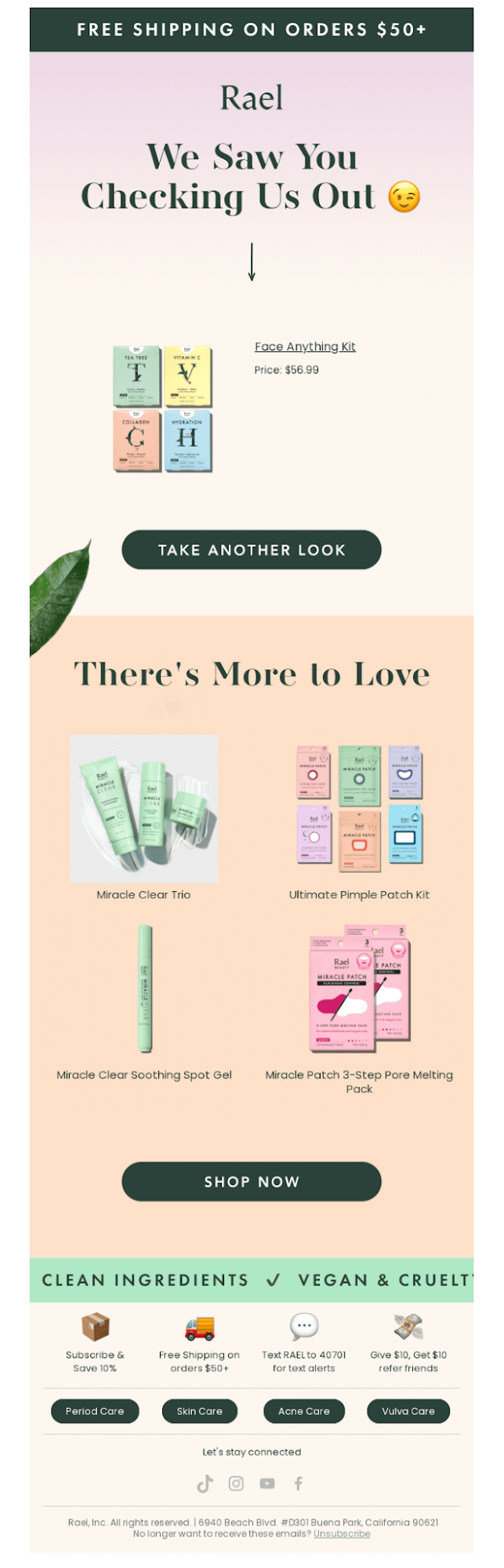 Rael’s email design